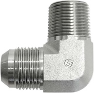 Brennan 2501-FG Series, Steel Forged JIC Tube Fitting, MJ-MP 90 Degree Elbow, Tube OD x NPTF Male, 1
