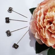 Vintage Butterfly Pearl Camera Pin Safety Pin