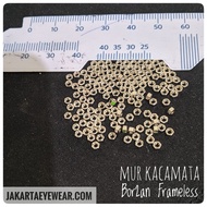 Glasses Lens Bolt Nut Frameless Rimless Bolt Nut Drill Bolt Nut Hex Nut Glasses