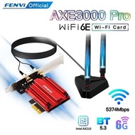 FENVI WiFi Adapter WiFi 6E AX210 5374Mbps Tri Band 2.4G/5G/6Ghz Blue-tooth 5.3 ax Game Red Wireless 