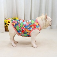 GOU-HOME Dog Clothes Pet Clothes for Bulldog Summer Thin Style Abrasionproof Polyster Material