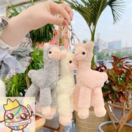 colorful alpaca keychains ring cute plushie stuffed toy doll