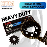 BELANG150 415XER-132L SMS HTM 415 O-RING CHAIN 415 SPROCKET SET BLACK O RING CHAIN BELANG 150