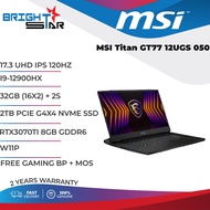 MSI Gaming Laptop Titan GT77 12UGS 050 ( 17.3 Inch UHD IPS 120Hz | I9 12900HX | 32GB  | 2TB SSD | RTX3070Ti 8GB | W11P