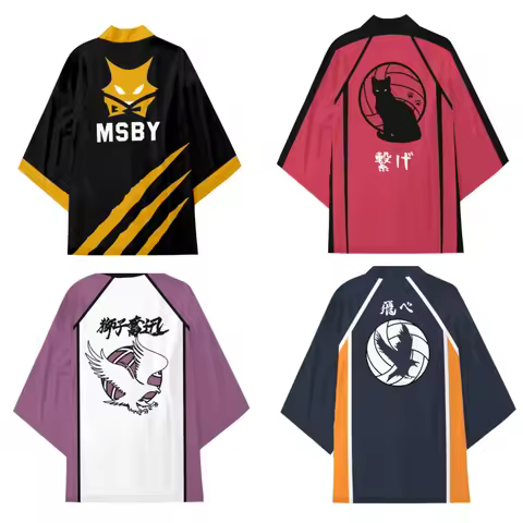 New Anime Haikyuu Shoyo Hinata Kimono Oikawa Tooru Cosplay Costumes Jacket Teens Haori Cardigan Cloa
