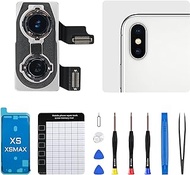 DGSCSMY iPhone Xs Max Rear Camera Replacement Dual 12MP Cameras (Wide and Ultra Wide) Back Camera Module Flex Cable Replacement with Glass Replacement and Waterproof Seal Tools Kit