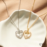 QVY Open Heart Love Necklace Floating Word Letter[HN-LV]