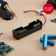 186503.7V  Kotak Penyimpanan Pemegang Bateri 18650 dengan Wayar untuk Bateri 18650 3.7V Hitam