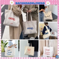 Korean style square canvas tote bag Thanhthushop68 558