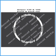 ↂ ◫ ☸ Decals, Sticker, Motorcycle Decals for Mags / Rim for Yamaha Sniper 135 &amp; 150, white