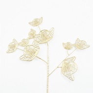[tenlzsp0bc] Gold Artificial Flower, Ginkgo, Eucalyptus, Hydrangea, Red Berry, DIY New Year Vase