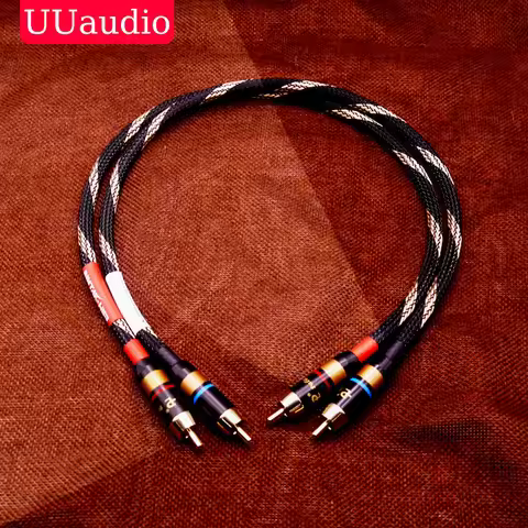 UU24 2PCS/Pair HIFI 4N-OFC / CANARE RCA Cable Male-Male Audio Cable / 0.2m 0.5m 1m 1.5m