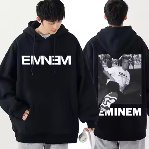 Signature Eminem Unisex Sweatshirt Hip Hop Slim Shady Fan Gift Rap God Tour Graphic Hoodies Men Wome