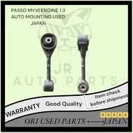 PASSO MYVI ENGINE 1.3 AUTO MOUNTING USED JAPAN