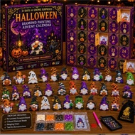 31 Sparkling Ornaments Kit - Halloween Advent Diamond Painting with Gnome Surprises for 31 Days