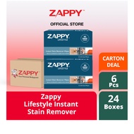 Zappy Lifestyle Instant Stain Remover Wipes 6s (8 Box or Carton Deal)