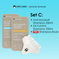 Apestomen Oil Control + Volume Boost Shampoo 350ml With Saw Palmetto | Clinically Proven To Block DH