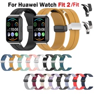 Sport Silicone Strap for Huawei Watch FIT Magnetic Buckle Watch Band For Huawei Watch Fit2