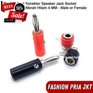 HITAM MERAH BINDING POST TERMINAL SPEAKER JACK SOCKET BANANA PLUG RED BLACK 4 MM BY PRIA JKT GUARANT