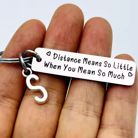 Couple Gift Long Distance Relationship Keychain Best Friend Gift Couple Matching Gift for Boyfriend 