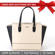 Kate Spade Handbag With Gift Paper Bag Crossbody Bag With Gift Bag Laurel W Soft Porcelein / Black # WKRU5306