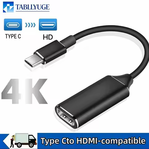 4K 30Hz Type C to HDMI-Compatible Adapter Converter USB C to HDMI ForMacBook Pro Air iPad Pro Samsun