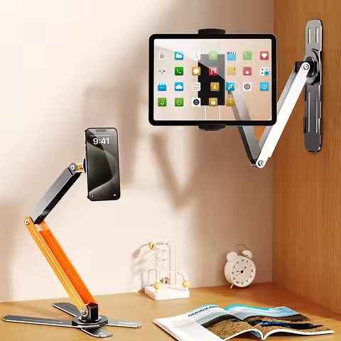 360 Rotation Wall Mounted Tablet Holder Stand Magnetic Kitchen Phone Holder Compatible with iPad 4.7