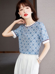 blouse wanita korea T8055/atasan wanita warna biru/blouse import korea blue/baju wanita import