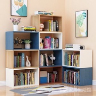 Modern bookshelf storage rack, multi-layer bookcase, simple floor-standing design for students, suit