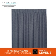 Favorita Santino Casa Sunout French Pleat Sliding Door Curtain (2 Pcs) | UV Protection 75% Block Sunlight | Langsir Pint