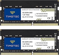 Timetec Hynix IC 16GB KIT(2x8GB) DDR4 2400MHz PC4-19200 Unbuffered Non-ECC 1.2V CL17 1Rx8 Single Ran