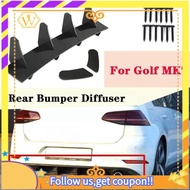 【W】Car Rear Bumper Lip Diffuser Spoiler Splitter for Golf 7