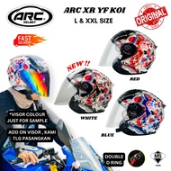 ARC XR YF DESIGN KOI OPEN FACE HELMET ORIGINAL ( ARC HELMET XR IKAN KOI )