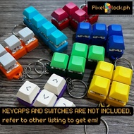 Fidget Keychain Toy Tetris Mechanical Keyboard Switch Tetromino WASD Keycaps