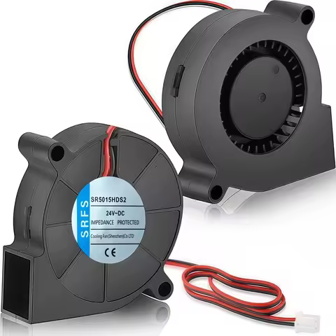 5015 Blower Fan 24V, 3D Printer 24 Volt Fans Blower Turbine Turbo Hydraulic Bearing, Brushless Cooli