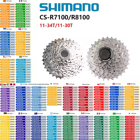 Shimano 105 R7100 ULTEGRA R8100 Cassette 12s Bike Cassette For Road Bike Di2 Groupset 11-30T/11-34T 