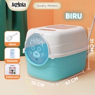 Angola Pet Litter Box Kucing Tertutup Super Besar M62 / Tempat Pup Kucing / Bak Toilet Pasir Kucing 