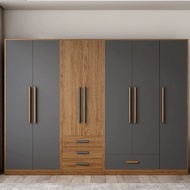 Retro Solid Wood Wardrobe Storage Cabinet Wardrobe With Drawers Small Wardrobe 1/2/3/4/5 Doors Wardr