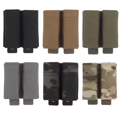 TACGEAR FAST 9mm .40 .45ACP Double Magazine Pouch Mag Carrier Holder Compatible with Molle Belts Pla