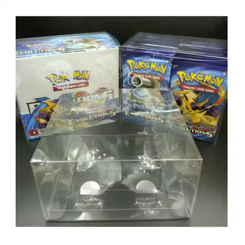 10 Pieces Dustproof PVC Booster ETB Box Clear Plastic Protector Case Card Protective Display Showcas
