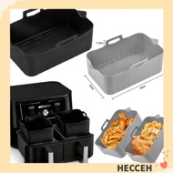 HECCEH Air Fryer Baking Tray, Reusable Rectangle Air Fryer Basket, Silicone Rectangle Basket Contain