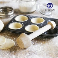 GIOVANNI Tart Tamper Double Sided Portable Egg Tart Pusher Home Wooden Cake Pastry Tools