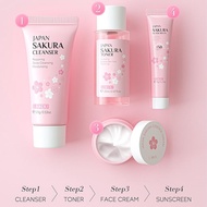 Sakura Skincare Set Hydrating Even Skin Tone Smooth Wrinkles Skin Moisturizing Care Q8r3