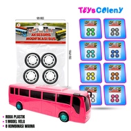 / Wheels Plastic Tires Model L8 Various Colors - Modification Accessories for Car Toys Miniature Bus