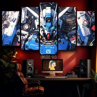 5 Pieces High-up Theme Paintings, Canvas Paintings Frameless Decoration, Game Wall Decoration.