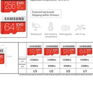 ✿ 32Gb/64Gb/128Gb/256Gb/512Gb Micro sd TF card Class10 Memory card For Samsung ❈