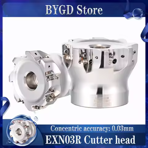 BYGD EXN EXN03R double-sided heavy-duty milling cutter head, insert LNMU0303 LNMU0303ZER, matched wi