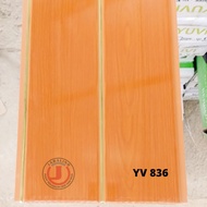 Plafon PVC 8 mm 20 cm / Plafon PVC Motif Serat Kayu Nat - YV 836