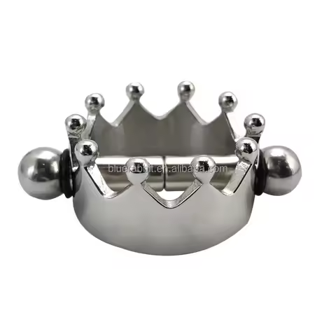 Crowned Magnetic Nipple Clamps Wholesale Stainless Steel Nipple Fantasy Design Toys Custom BDSM Acce