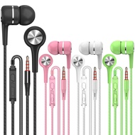 4 Pairs Wired Earbuds with Microphone & Volume Control, in Ear Earphones for School, Noise Islating 